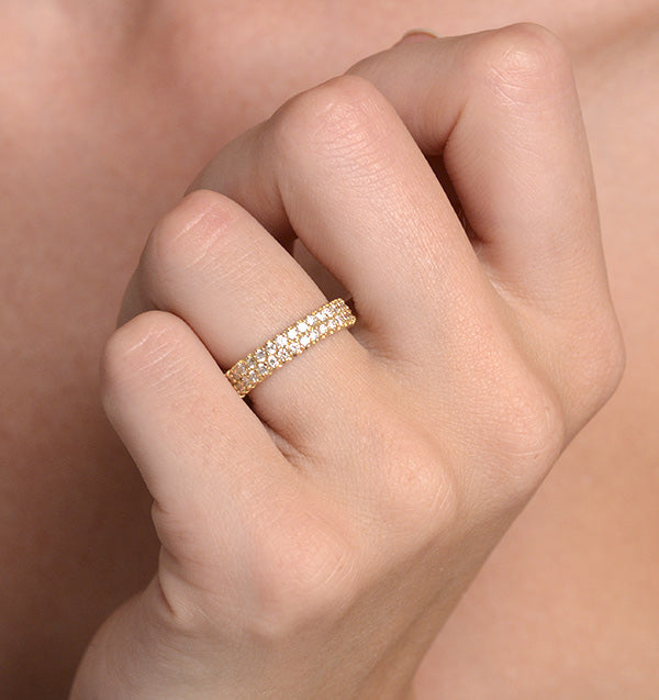 Eternity Ring Jasmine 18K Gold Diamond 1.00ct H/Si