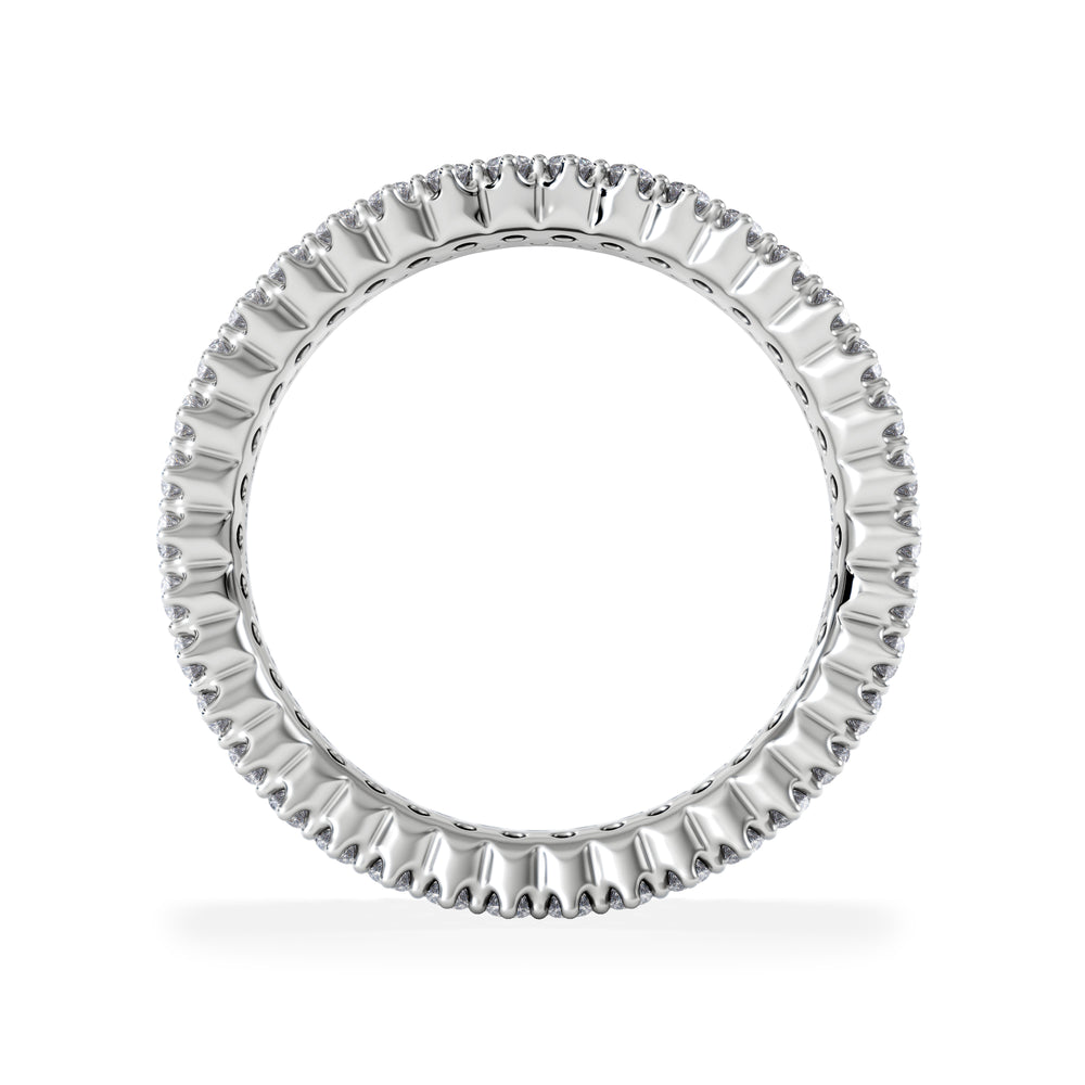 Jasmine Lab Diamond Pave Eternity Ring 2.00ct G/VS in 18K White Gold