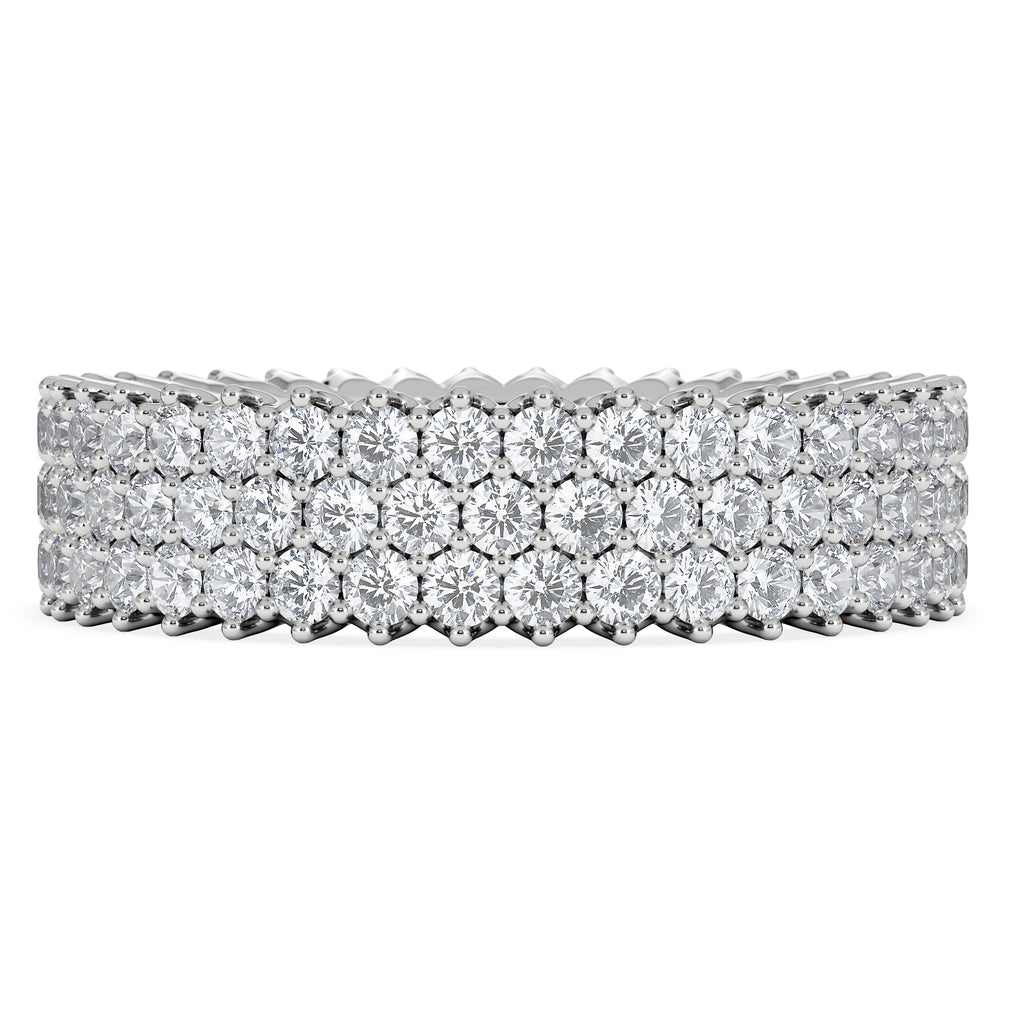 Jasmine Lab Diamond Pave Eternity Ring 2.00ct G/VS in 18K White Gold