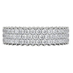 Jasmine Lab Diamond Pave Eternity Ring 2.00ct G/VS in 18K White Gold