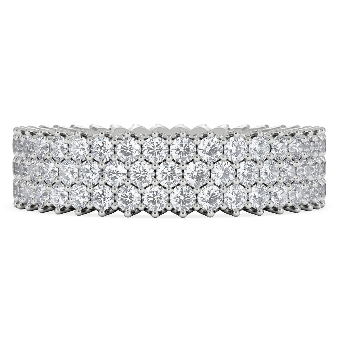 Jasmine Lab Diamond Pave Eternity Ring 2.00ct G/VS in 18K White Gold
