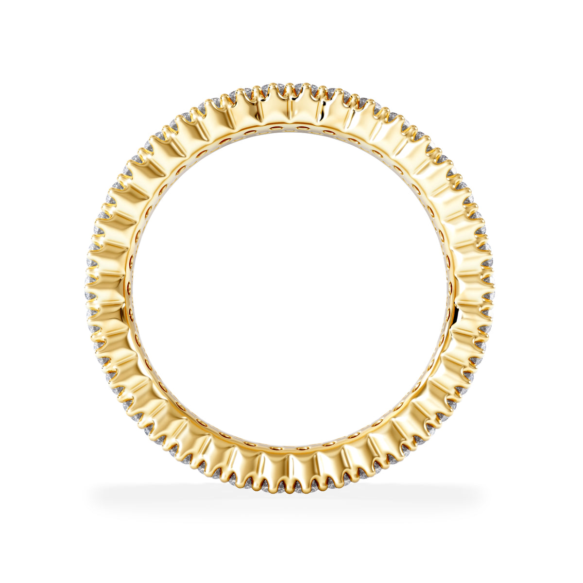 Jasmine Lab Diamond Pave Eternity Ring 2.00ct G/VS in 18K Gold