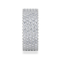 Jasmine Lab Diamond Pave Eternity Ring 3.00ct G/VS in 18K White Gold