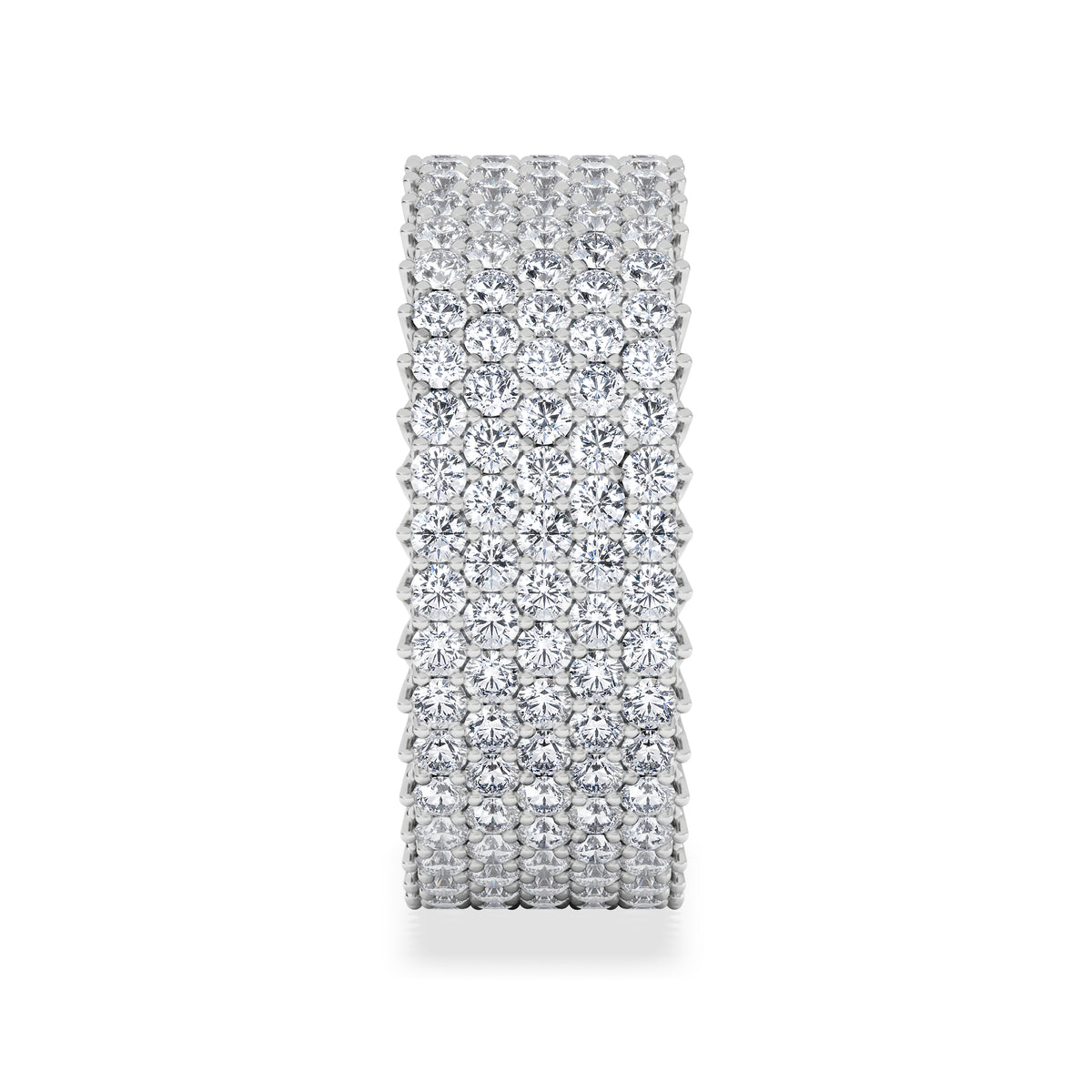 Jasmine Lab Diamond Pave Eternity Ring 3.00ct G/VS in 18K White Gold