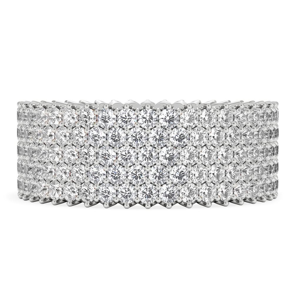 Jasmine Lab Diamond Pave Eternity Ring 3.00ct G/VS in 18K White Gold