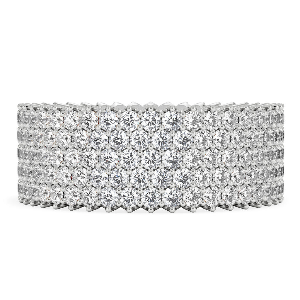 Jasmine Lab Diamond Pave Eternity Ring 3.00ct G/VS in Platinum