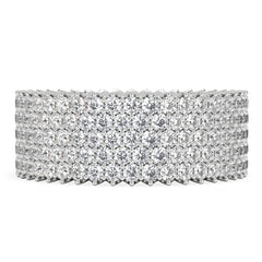 Jasmine Lab Diamond Pave Eternity Ring 3.00ct G/VS in Platinum
