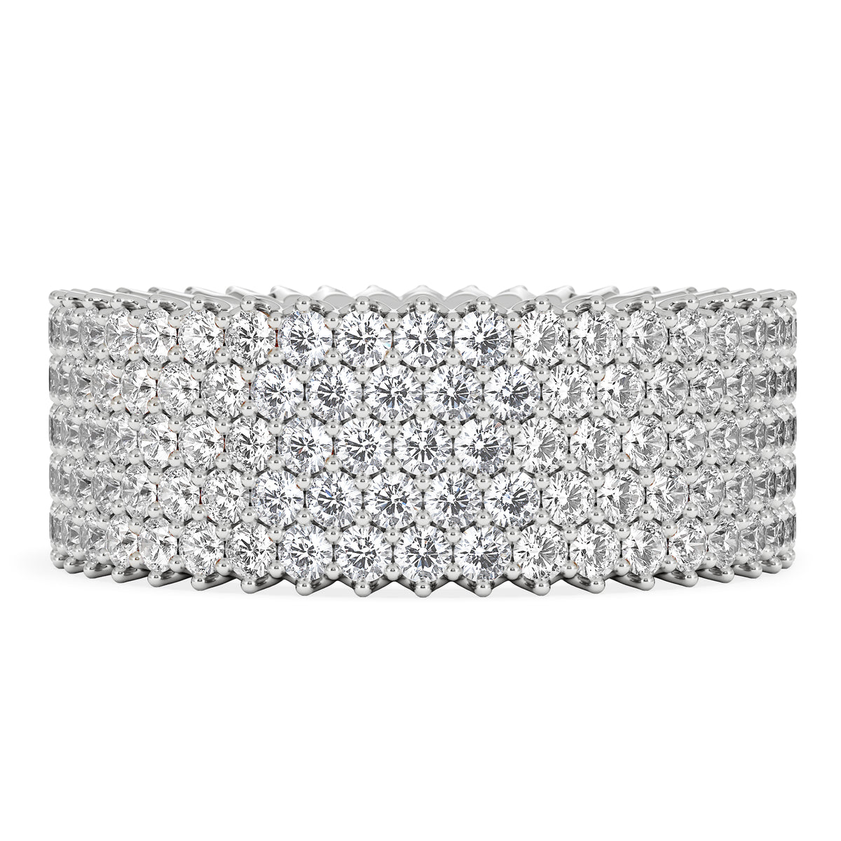 Jasmine Lab Diamond Pave Eternity Ring 3.00ct G/VS in Platinum