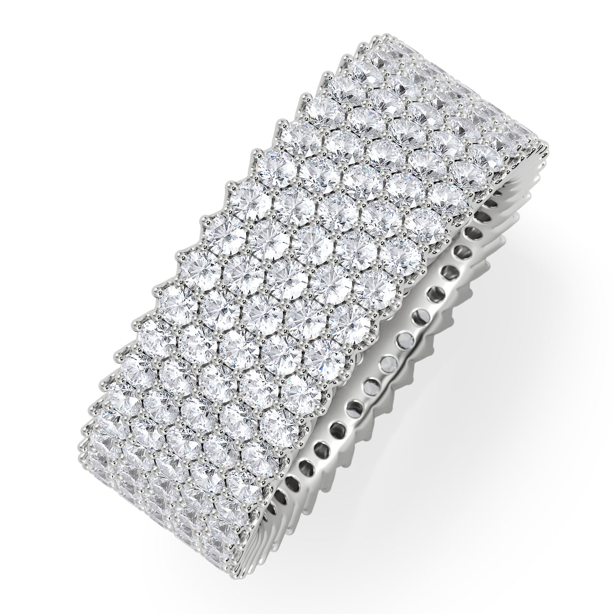 Jasmine Lab Diamond Pave Eternity Ring 3.00ct G/VS in Platinum