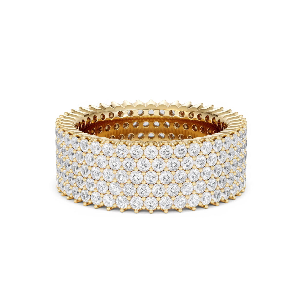 Jasmine Lab Diamond Pave Eternity Ring 3.00ct G/VS in 18K Gold