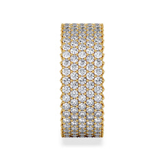 Jasmine Lab Diamond Pave Eternity Ring 3.00ct G/VS in 18K Gold