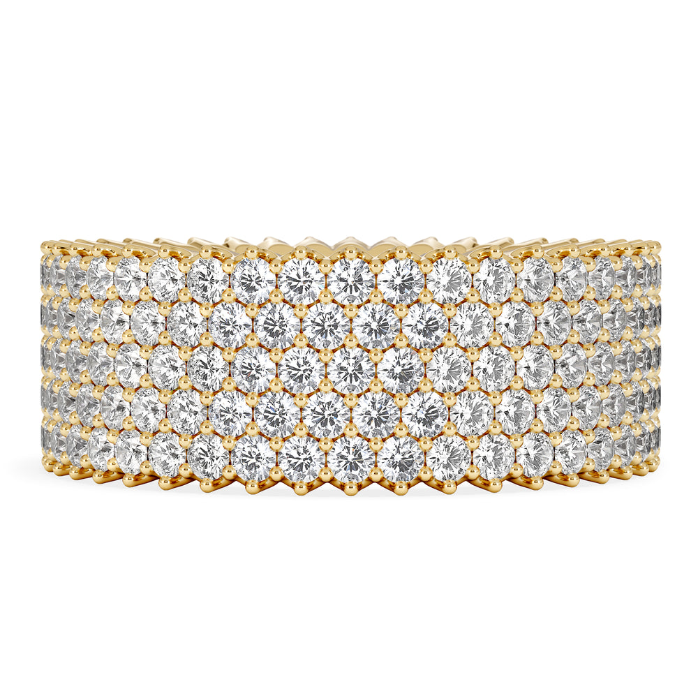 Jasmine Lab Diamond Pave Eternity Ring 3.00ct G/VS in 18K Gold