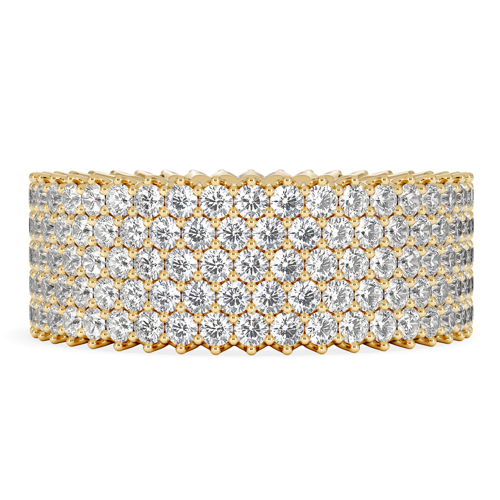 Jasmine Lab Diamond Pave Eternity Ring 3.00ct G/VS in 18K Gold