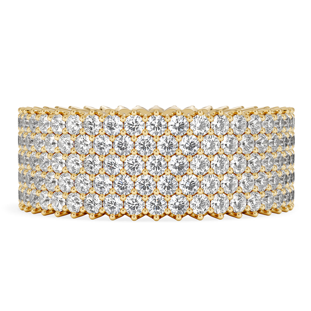 Jasmine Lab Diamond Pave Eternity Ring 3.00ct G/VS in 18K Gold