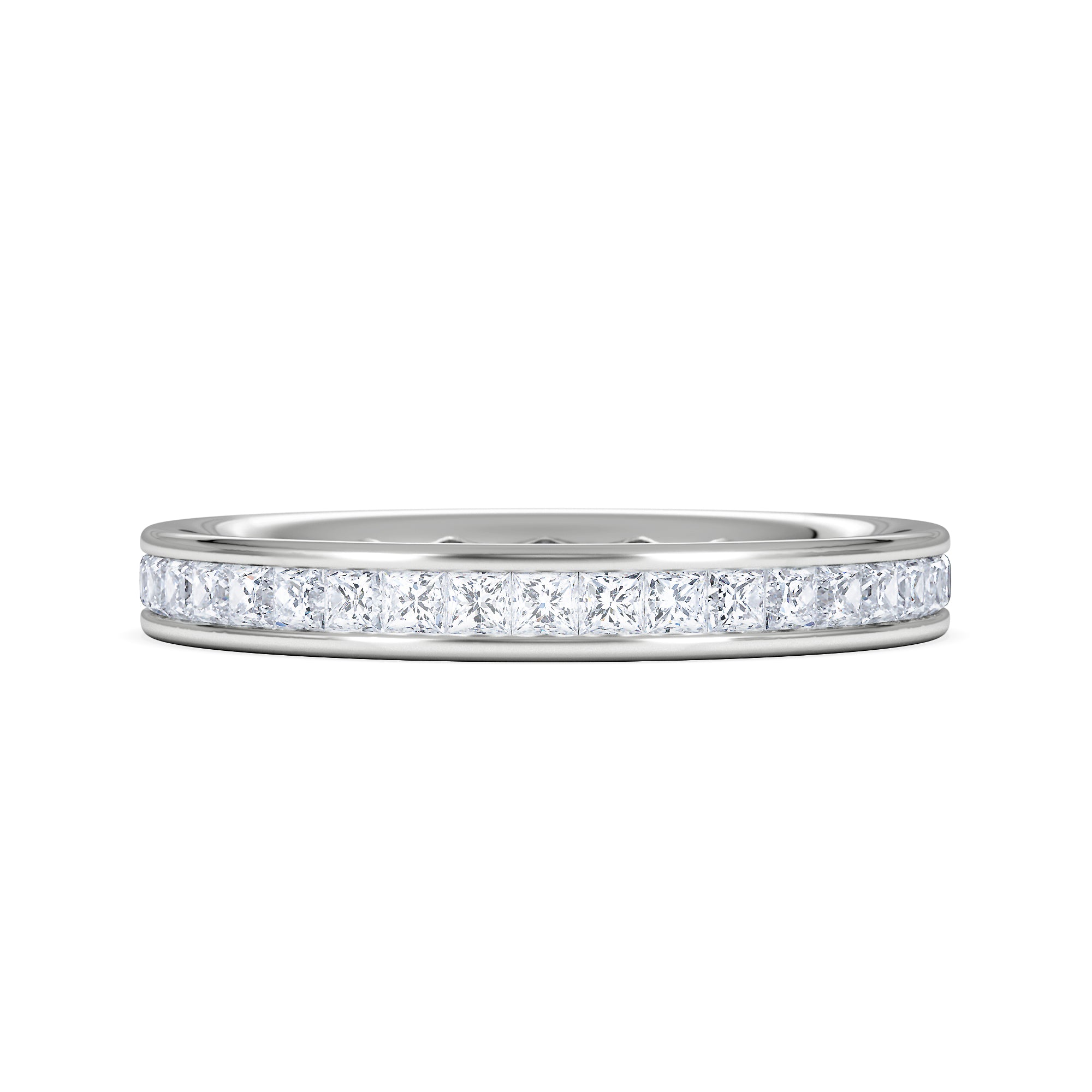 Lauren Lab Princess Diamond Eternity Ring Platinum 1.00ct G/Vs