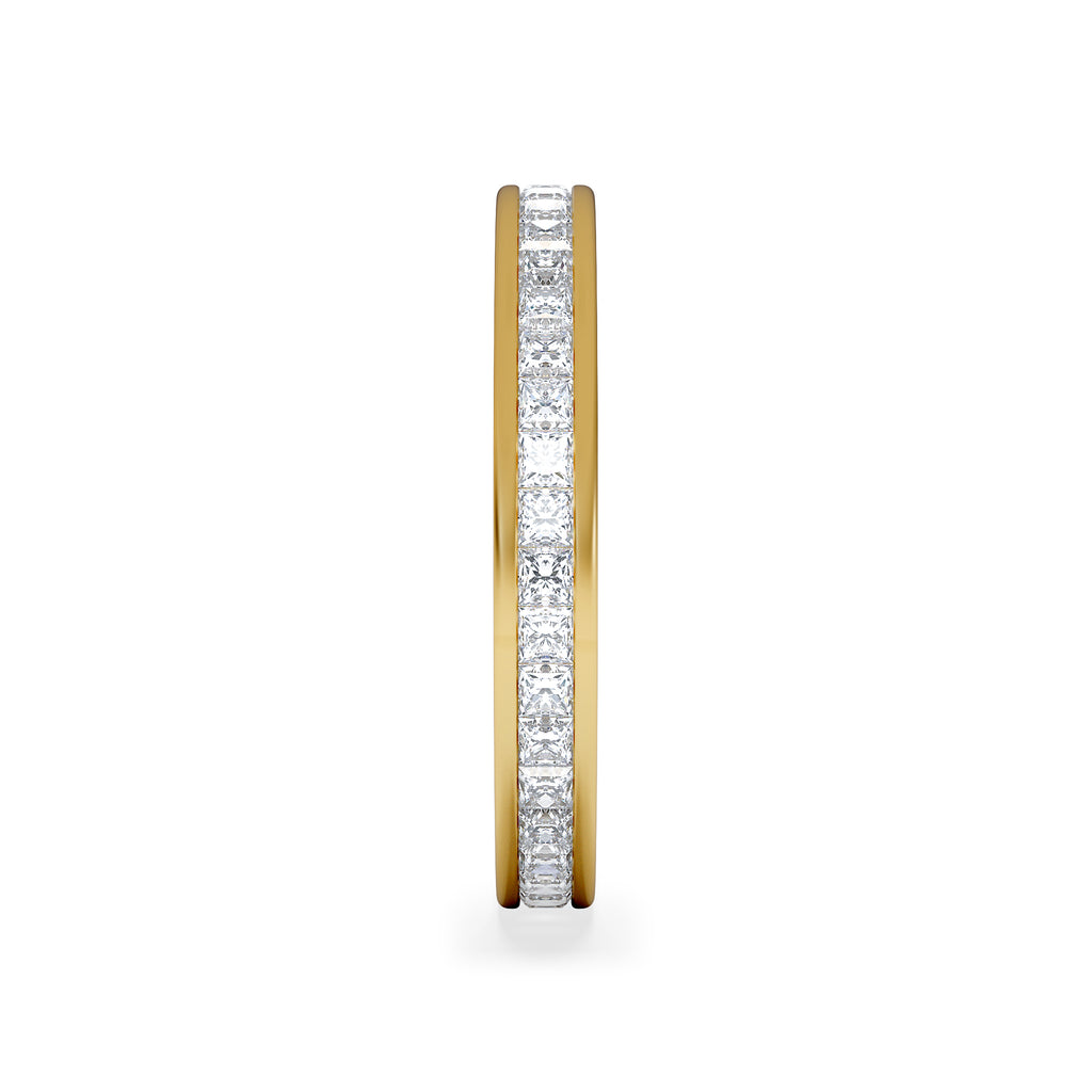 Mens 1ct G/Vs Diamond 18K Gold Full Band Ring