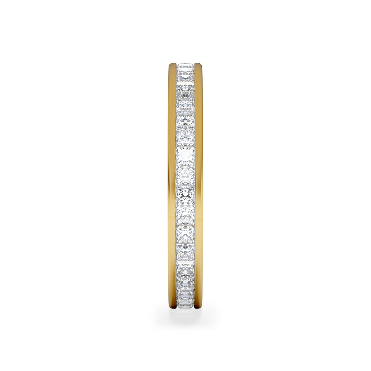 Mens 1ct G/Vs Diamond 18K Gold Full Band Ring