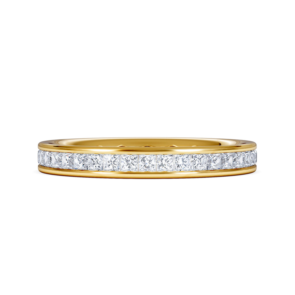Lauren Lab Princess Diamond Eternity Ring 18K Gold 1.00ct G/Vs
