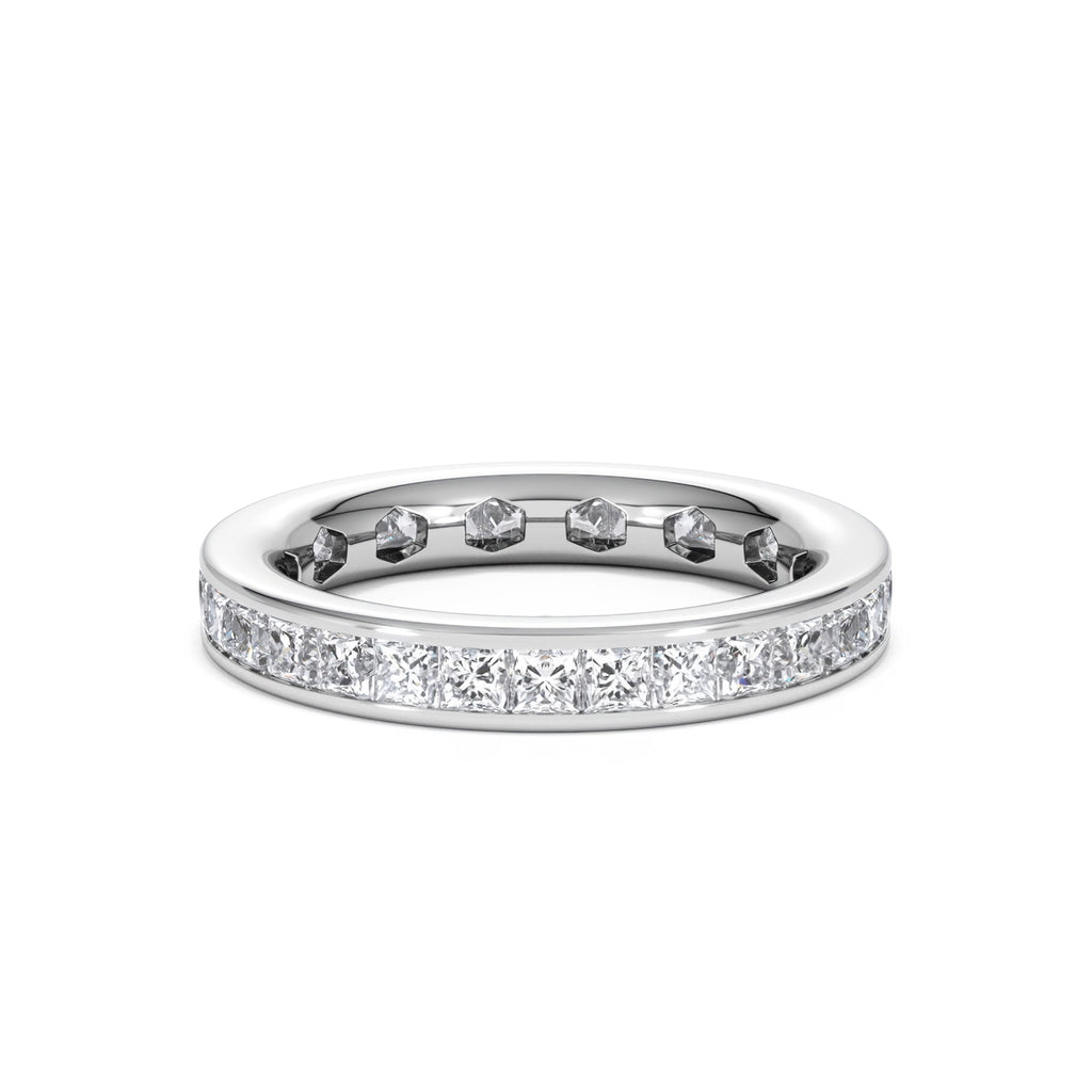 Mens 2ct H/Si Diamond Platinum Full Band Ring