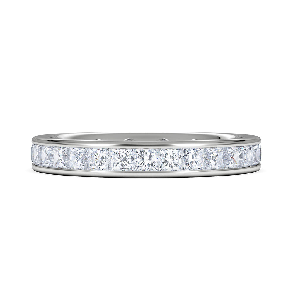 Mens 2ct G/Vs Diamond Platinum Full Band Ring