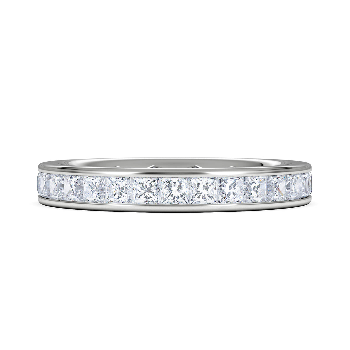 Mens 2ct G/Vs Diamond Platinum Full Band Ring
