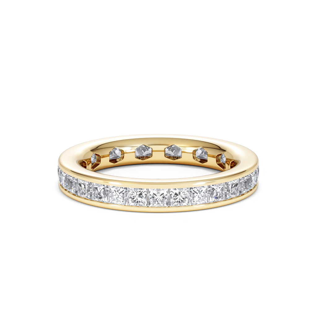 Lauren Lab Princess Diamond Eternity Ring 18K Gold 2.00ct G/Vs