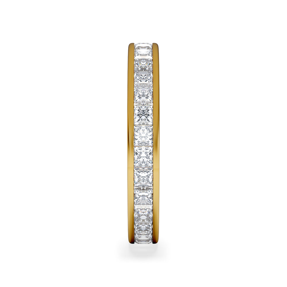 Lauren Lab Princess Diamond Eternity Ring 18K Gold 2.00ct G/Vs