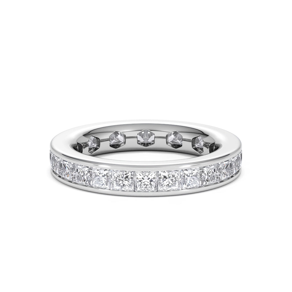 Mens 3ct G/Vs Diamond Platinum Full Band Ring