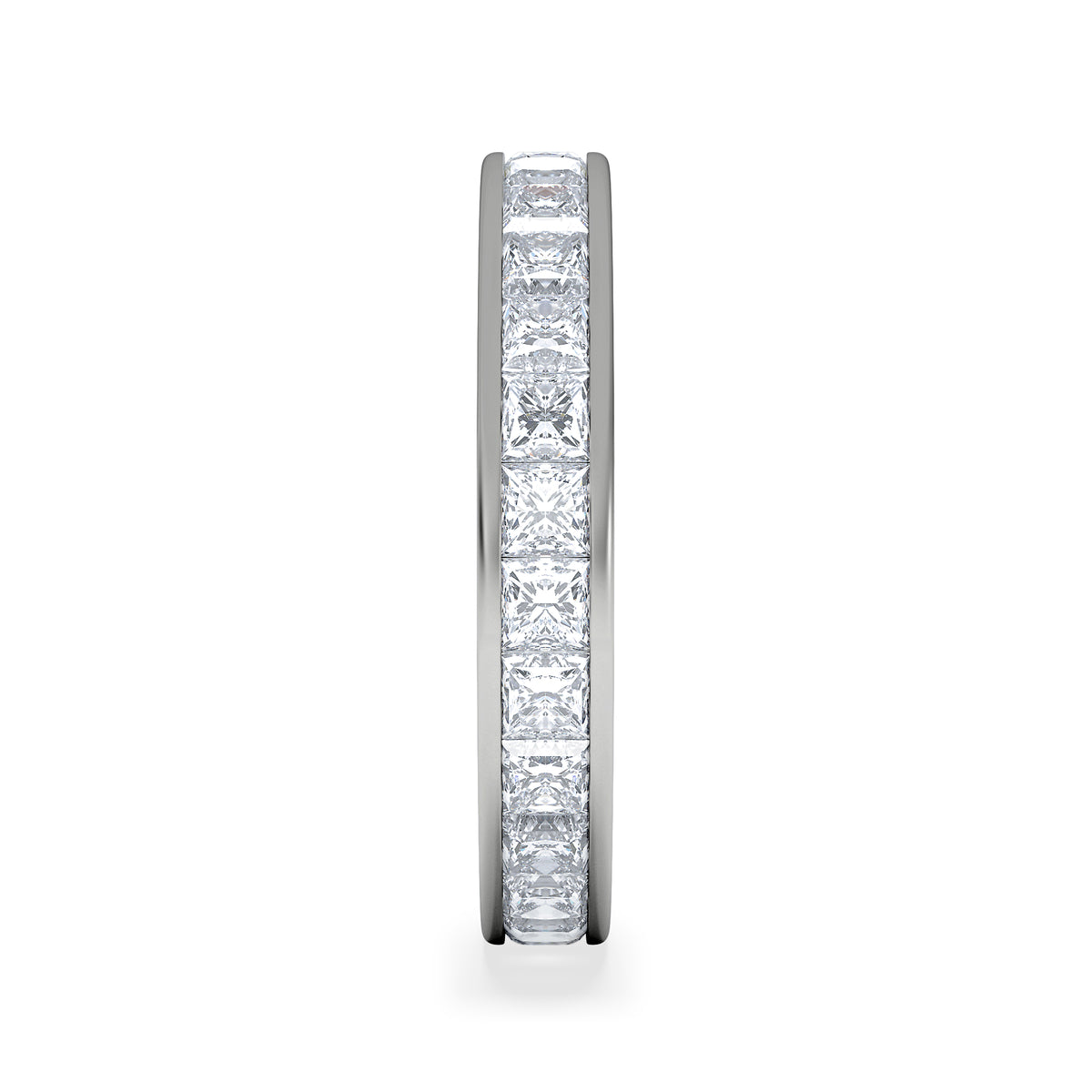 Mens 3ct G/Vs Diamond Platinum Full Band Ring