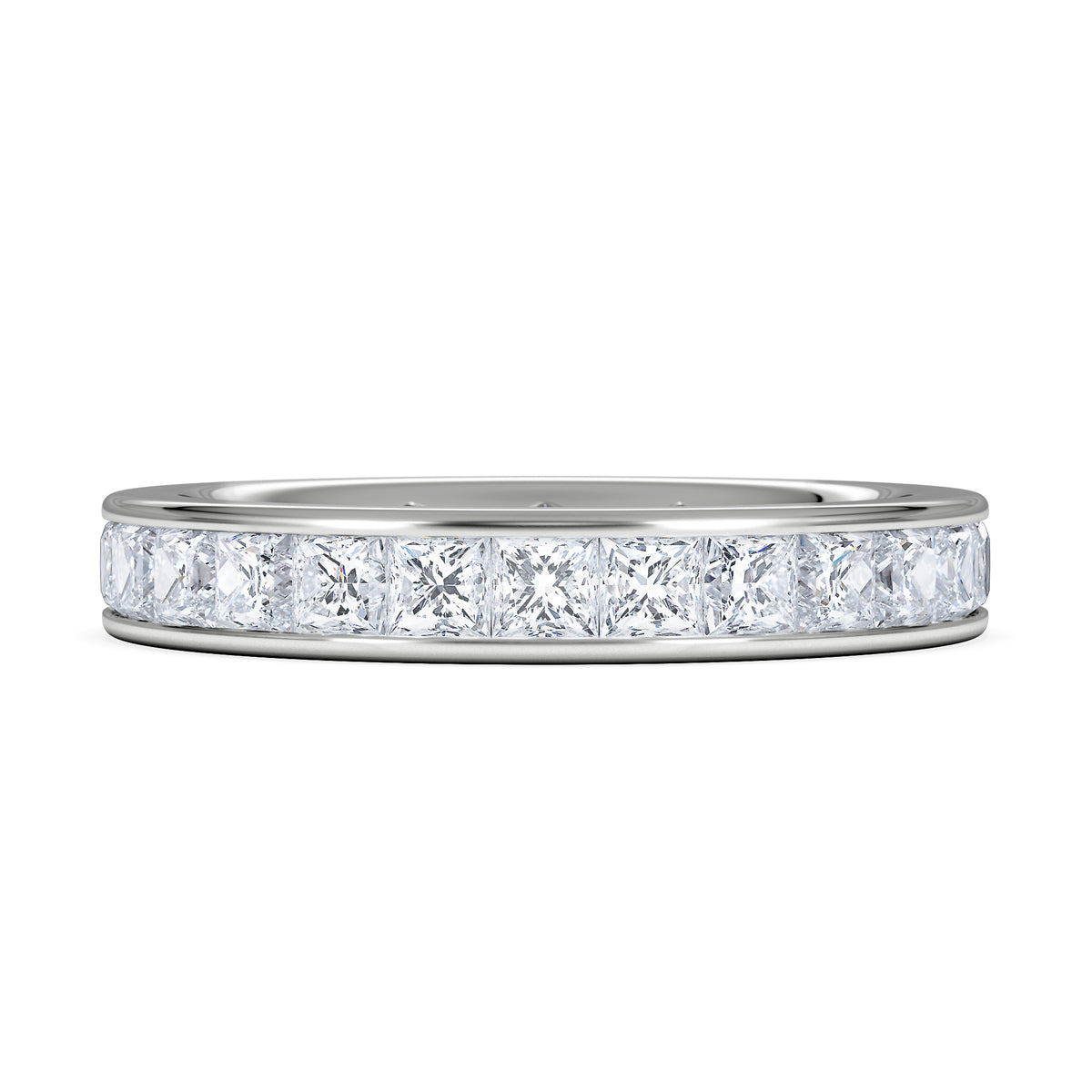Mens 3ct G/Vs Diamond Platinum Full Band Ring