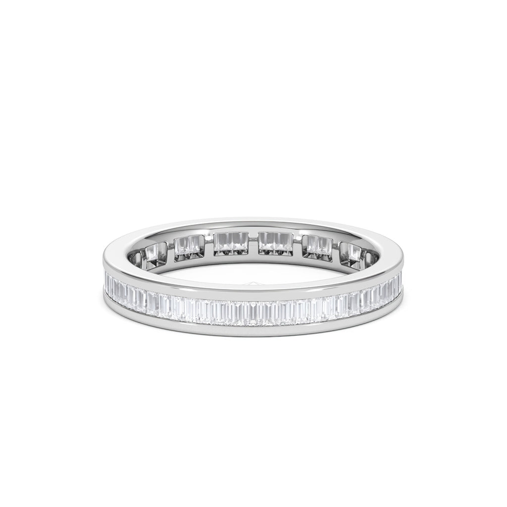 Mens 1ct H/Si Diamond Platinum Full Band Ring