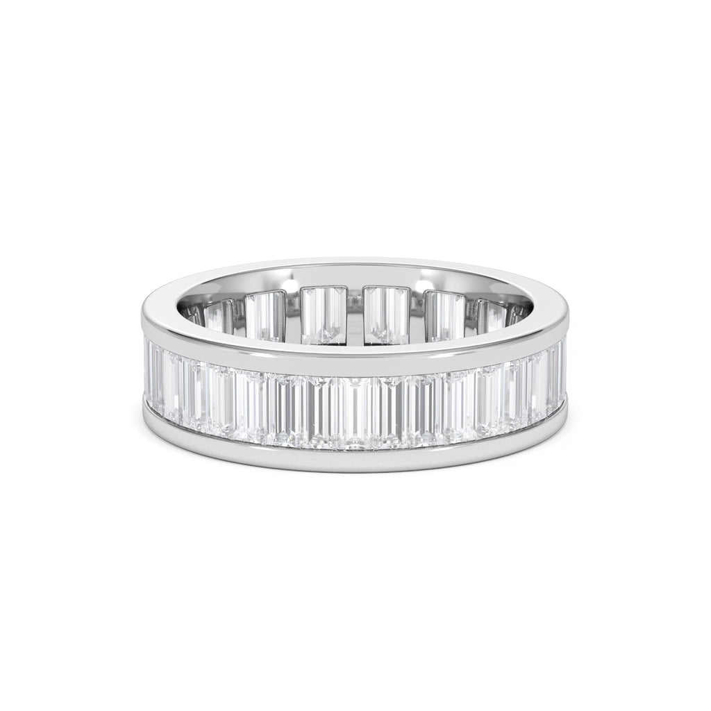 Mens 3ct G/Vs Diamond Platinum Full Band Ring