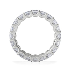 Elisa Diamond Eternity Ring Asscher Cut 4ct VVs Platinum Size J-N
