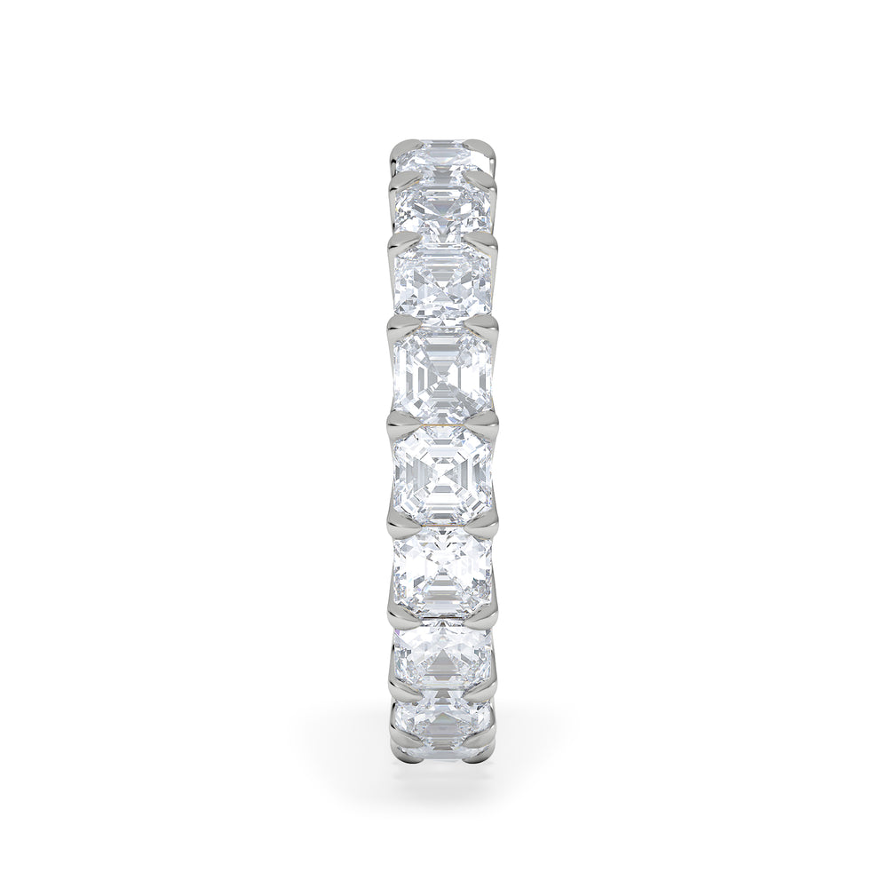 Elisa Diamond Eternity Ring Asscher Cut 3.2ct VVs Platinum Size H-I