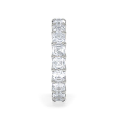 Elisa Diamond Eternity Ring Asscher Cut 3.2ct VVs Platinum Size H-I