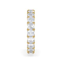 Elisa Diamond Eternity Ring Asscher Cut 4ct VVs 18K Gold Size J-N