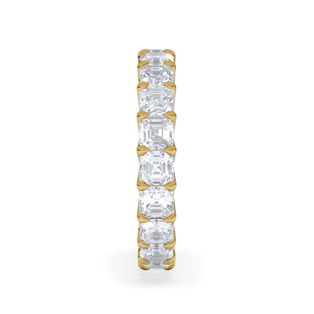 Elisa Diamond Eternity Ring Asscher Cut 7ct VVs 18K Gold Size O-W