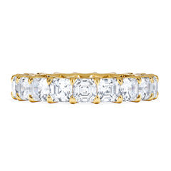 Elisa Diamond Eternity Ring Asscher Cut 3.2ct VVs 18K Gold Size H-I