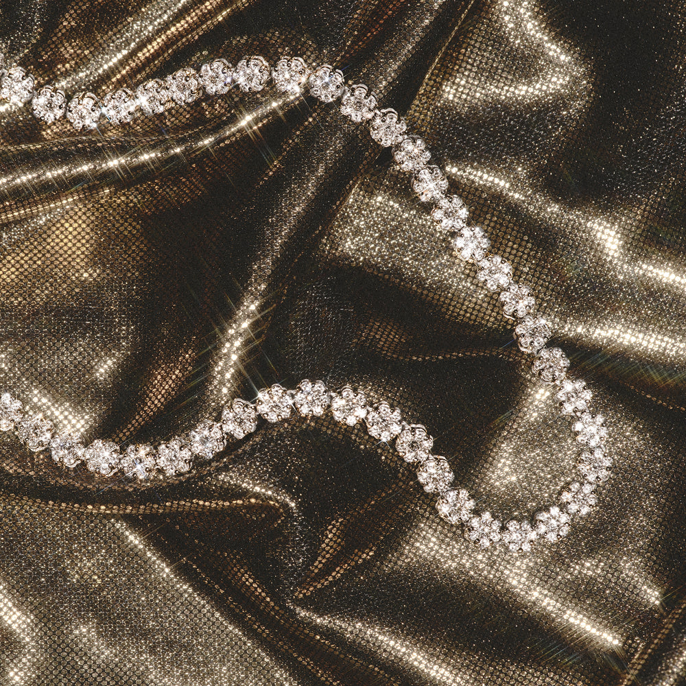 18KW Diamond Cluster Necklace 7.00ct H/Si