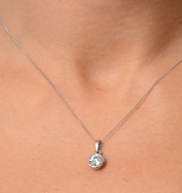 Certified Lab Diamond 1.00CT Emily Platinum Pendant Necklace F/VS