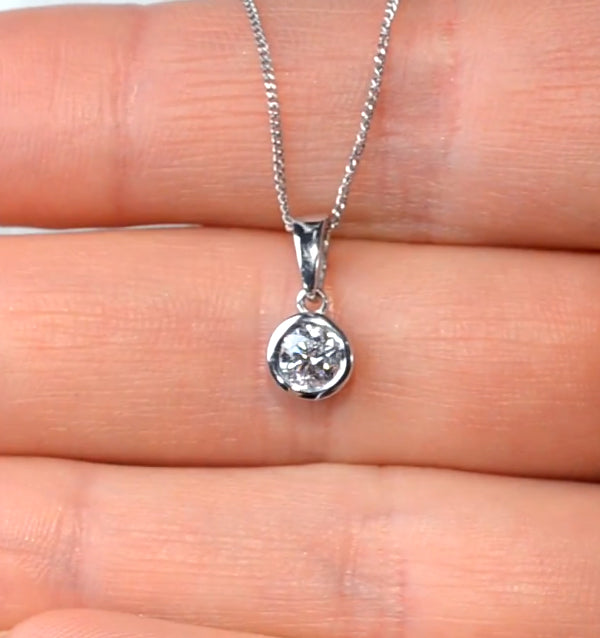 Emily Platinum Diamond Pendant Necklace 0.33CT H/SI