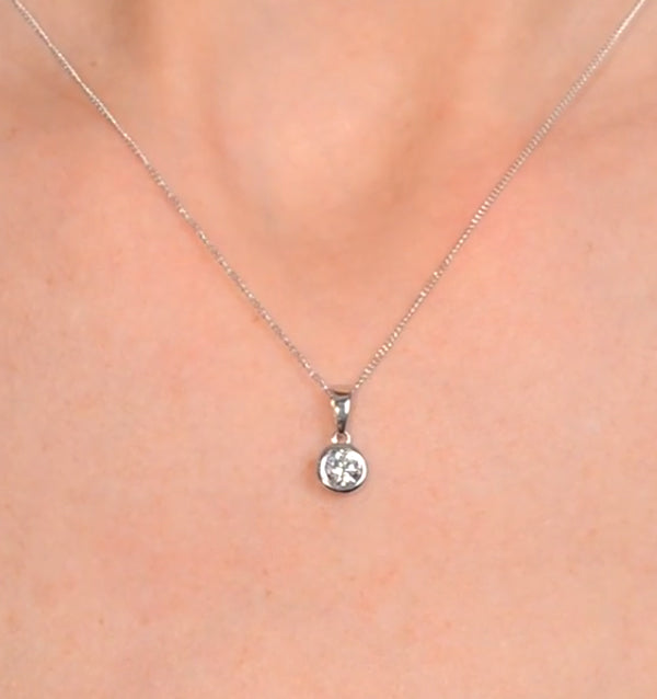 Emily Platinum Diamond Pendant Necklace 0.33CT H/SI
