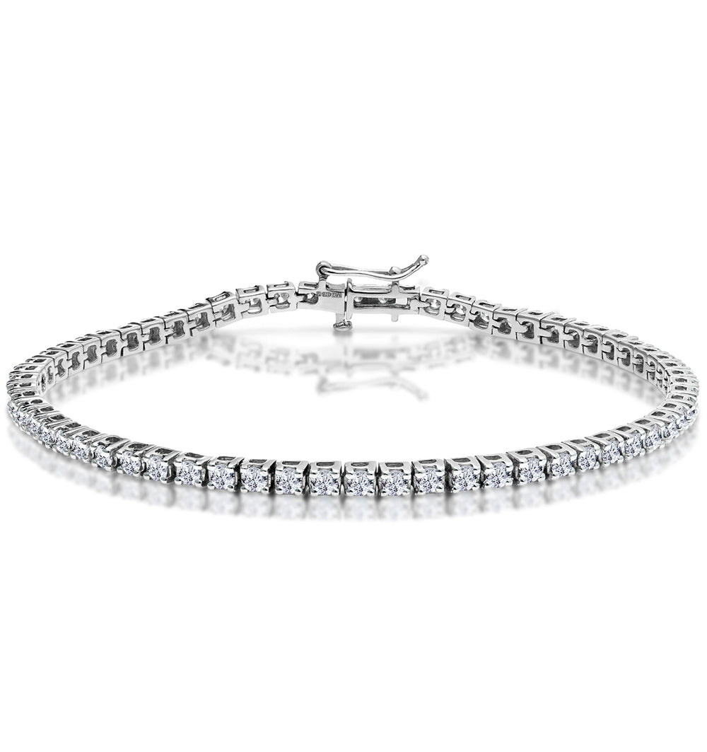 3ct Diamond Tennis Bracelet Claw Set in 9K White Gold