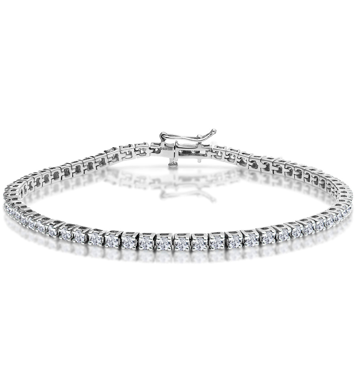 3ct Diamond Tennis Bracelet Claw Set in 9K White Gold