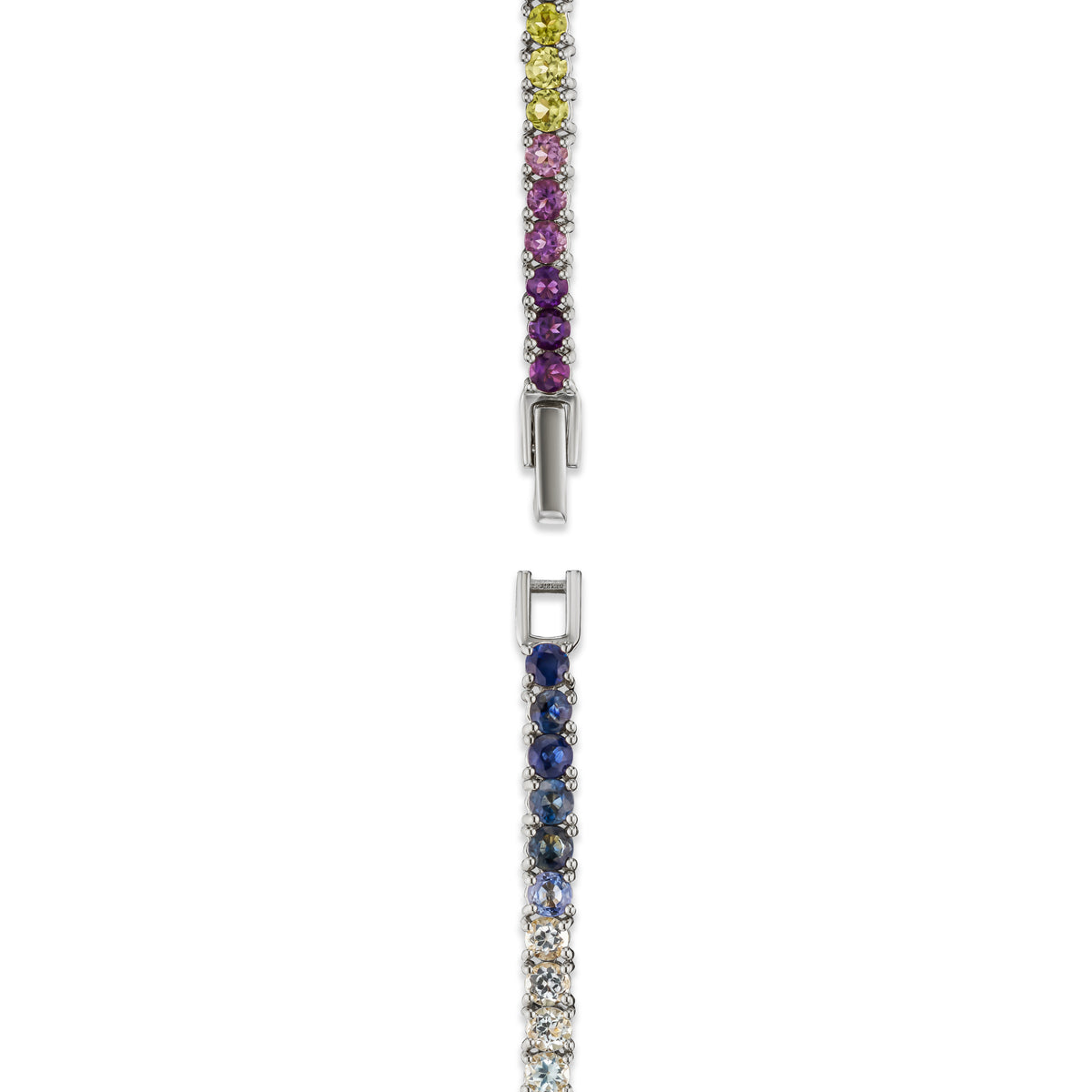 Rainbow 7.50ct Tennis Bracelet in Sterling Silver