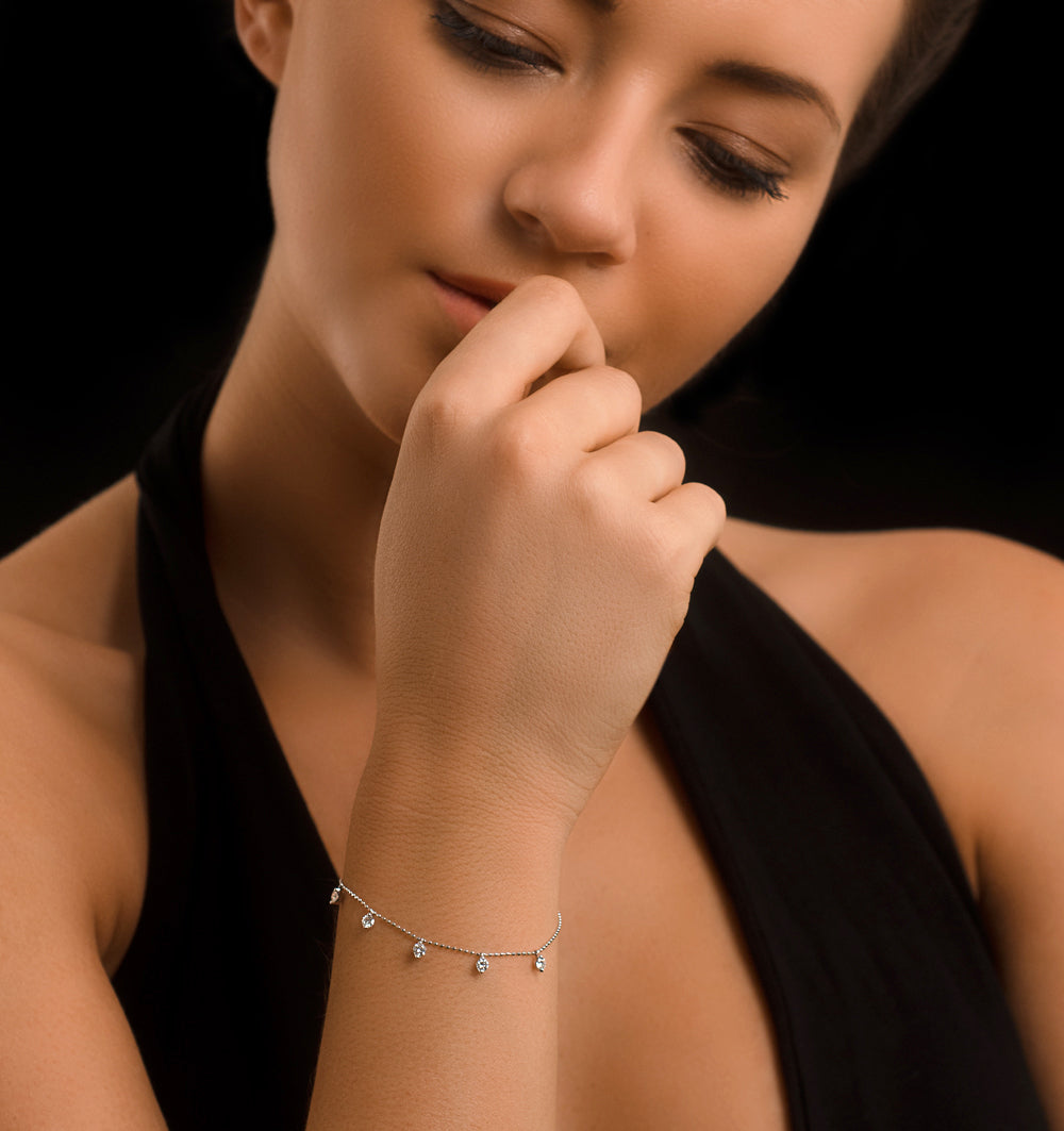 Vivara Lab Diamond Bracelet 0.50ct H/SI in 9K White Gold