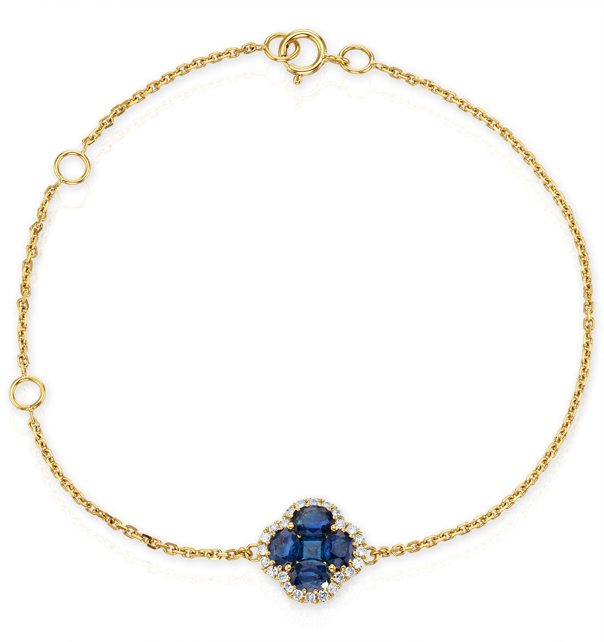 Alegria 1.11ct Sapphire and Lab Diamond Bracelet in 9K Yellow Gold