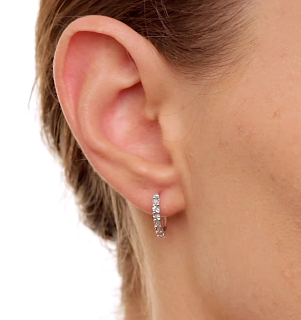 0.06ct Diamond and 9K White Gold Earrings - H4557