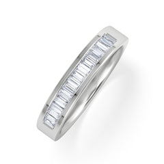GRACE PLATINUM Diamond ETERNITY RING 0.50CT H/SI