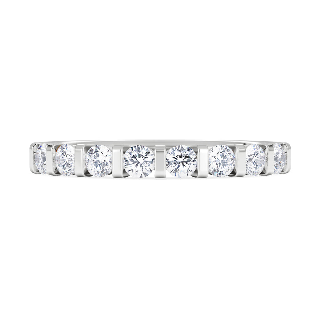 HANNAH 18K White Gold Diamond ETERNITY RING 0.50CT H/SI